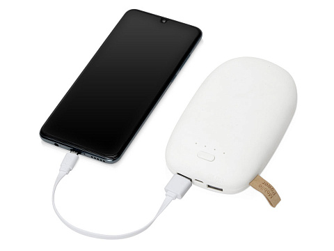 Универсальное зарядное устройство power bank в форме камня. 10400MAH. white - рис 2.