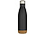 Бутылка для воды Cove из нержавеющей стали с двойными стенками и вакуумной изоляцией, объемом 500 мл, с пробковыми деталями - сплошной черный - миниатюра - рис 2.