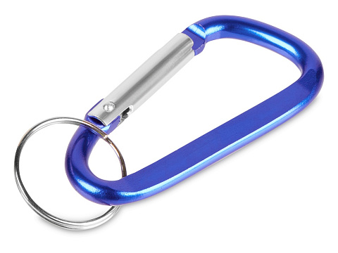 Брелок-карабин из переработанного алюминия Alumina, синий