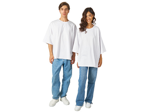 Футболка Berlin к/р оверсайз, 100% хлопок, 180гр, белый - рис 6.