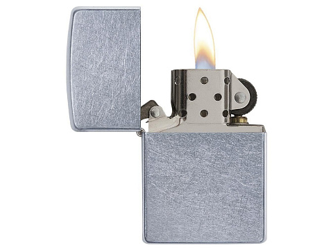 Зажигалка ZIPPO Classic с покрытием Street Chrome™, латунь/сталь, серебристая, матовая, 38x13x57 мм - рис 3.