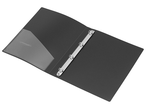 Папка на 4-х кольцах А4, черная - рис 4.