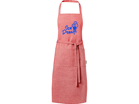 Pheebs 200 g/m2 recycled cotton apron, красный яркий - рис 4.