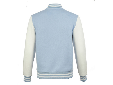 Бомбер Oxford, небесно-голубой/молочный, унисекс - рис 3.