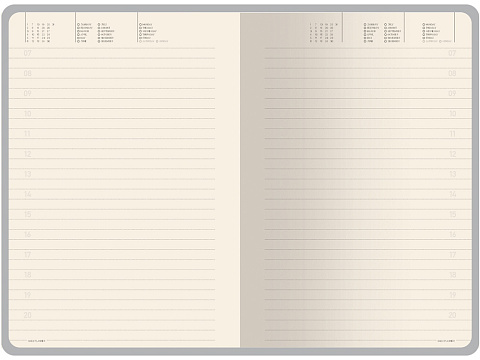 Ежедневник недатированный А5 Megapolis Nebraska Flex, серый с золотым обрезом (Р) - рис 8.