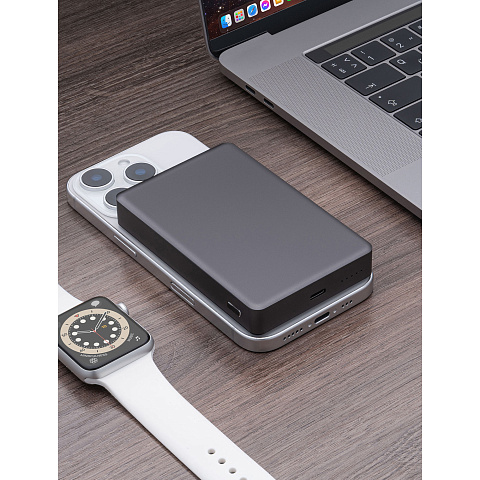 Внешний АКБ NRG Watch 10000 мА-ч, 15Вт, MageSafe, серый, Deppa - рис 8.