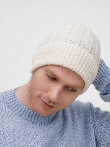 Шапка Bellish, белая (ванильная) - рис 5.