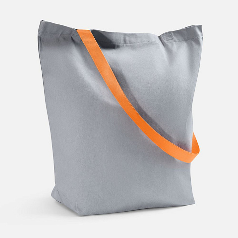 Шопер B5, серый с оранжевыми ручками - рис 2.
