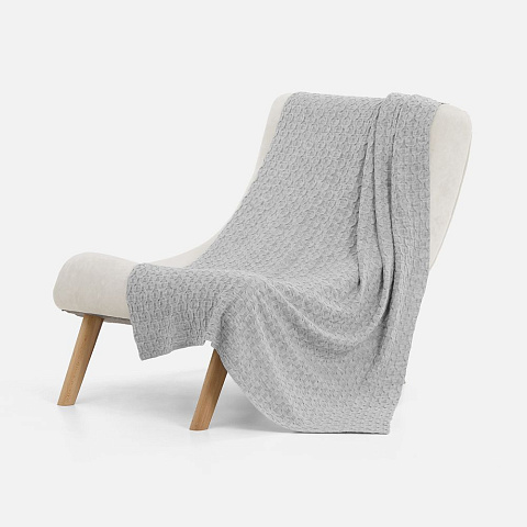 Плед Braidera, серебристо-серый меланж - рис 3.