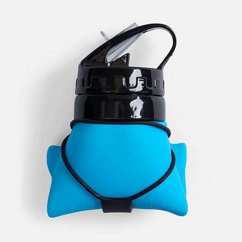 Складная бутылка для воды Langfossen, голубая - рис 3.