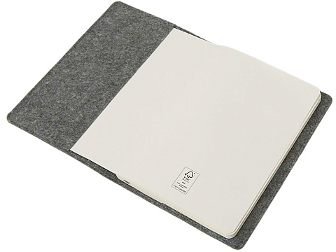 Двустороннее портфолио из рпет-фетра и искусственной кожи Felt, серый - рис 8.