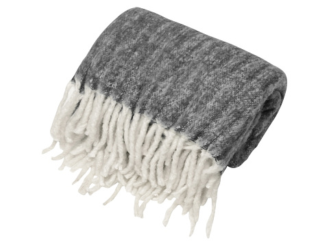 Плед Warmy с шерстью, темно-серый - рис 2.