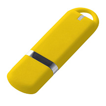 USB-флешка на 64 ГБ 3.0 USB, с покрытием soft-touch, жёлтый