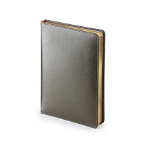 Ежедневник А5 датированный Sidney Nebraska 2026, серый (золотой обрез)