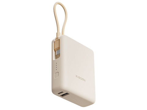 Внешний аккумулятор со встроенным кабелем Xiaomi 33W Power Bank 10000mAh (Integrated Cable) Tan GL - рис 4.