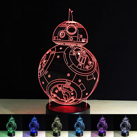 3D лампа Дроид BB-8 - рис 4.