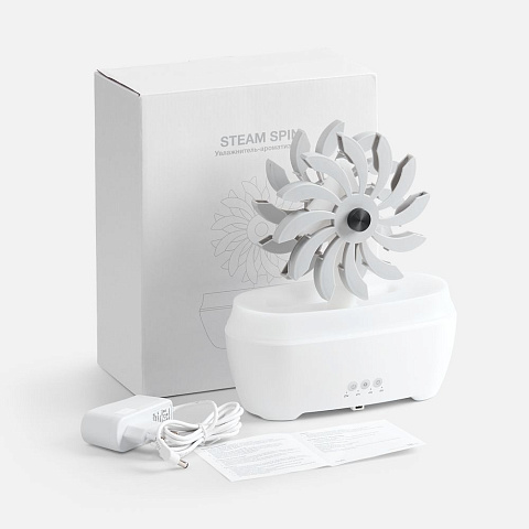 Увлажнитель-ароматизатор Steam Spin, белый с серым - рис 7.