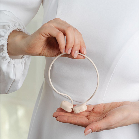 Беспроводные наушники OpenAir Arc, бежевые - рис 7.