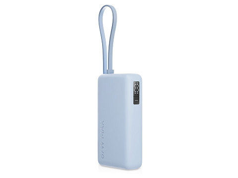 Внешний аккумулятор со встроенным кабелем Xiaomi 67W Power Bank 10000 (Integrated Cable) Ice Blue