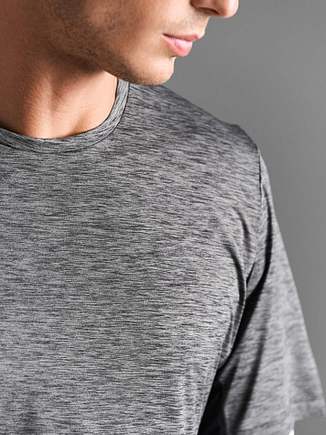 Футболка спортивная унисекс Storm, бежевая (льняная) - рис 6.