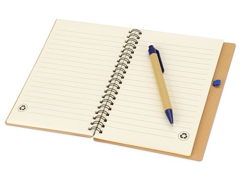 Блокнот Helly с ручкой, синий (Р) - рис 3.