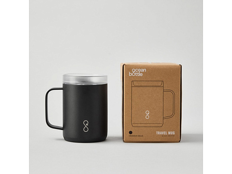 Ocean Bottle дорожная кружка-термос объемом 350 мл - Черный - рис 5.