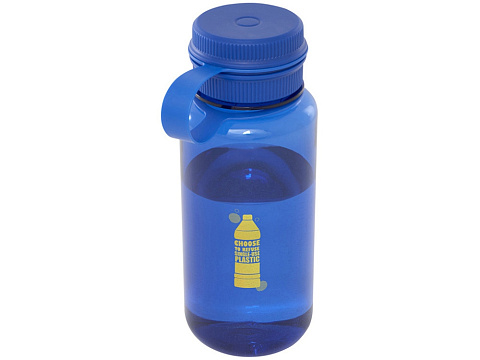 Спортивная бутылка Ryder из переработанного ПЭТ-пластика объемом 900 мл с многофункциональной крышкой, сертифицированная RCS - Ярко-синий - рис 6.