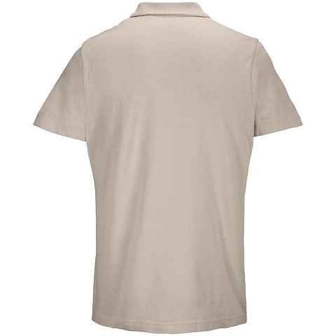 Рубашка поло унисекс Pulse, серо-бежевая - рис 3.