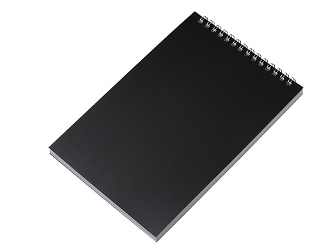 Блокнот на пружине в пластиковой обложке А5, черный