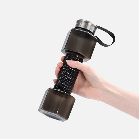 Бутылка для воды Hantelis, черная - рис 5.