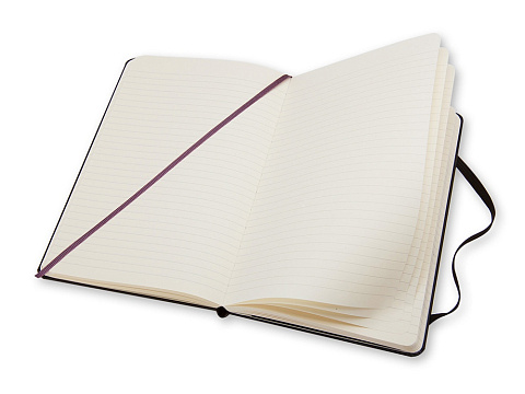 Записная книжка Moleskine Classic (в линейку) в твердой обложке, Large (13х21см), черный - рис 3.