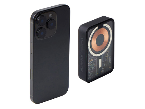 Беспроводной магнитный внешний аккумулятор с QC\PD MagnifIQ, 10000 мАч, 15 Вт, черный - рис 11.