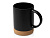 Кружка 450 мл с пробковым дном Корк & Бон, черный - миниатюра