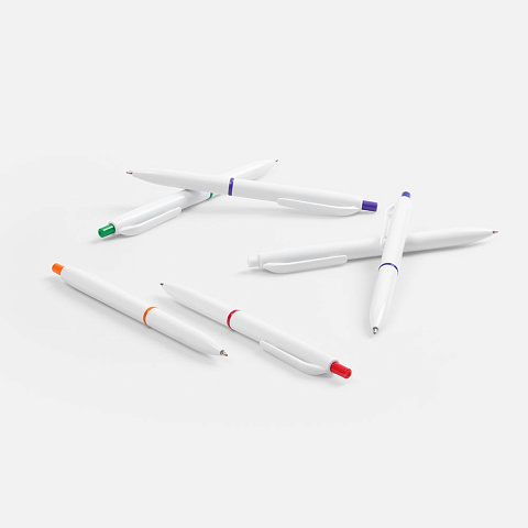 Ручка шариковая Bright Pop, белая с синим - рис 6.