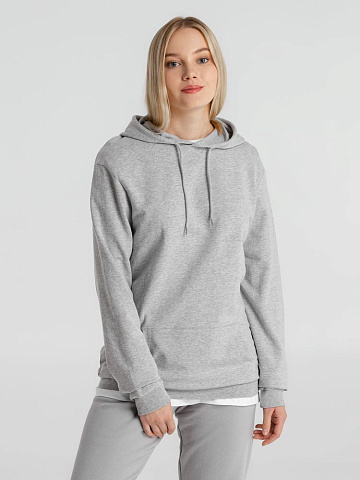 Толстовка с капюшоном унисекс Hoodie, серый меланж - рис 12.