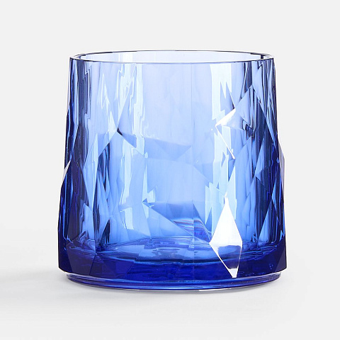 Стакан небьющийся Sate Crystal, вращающийся, прозрачный синий - рис 2.