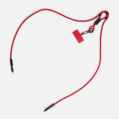 Кабель-ланьярд energyFlex Power Delivery 60 Вт, красный - рис 3.