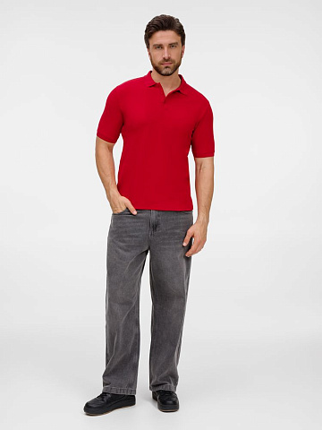 Рубашка поло унисекс Upswing, красная - рис 9.