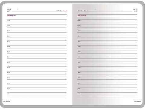 Ежедневник недатированный А6 Sidney Nebraska, черный (серебряный обрез) - рис 2.