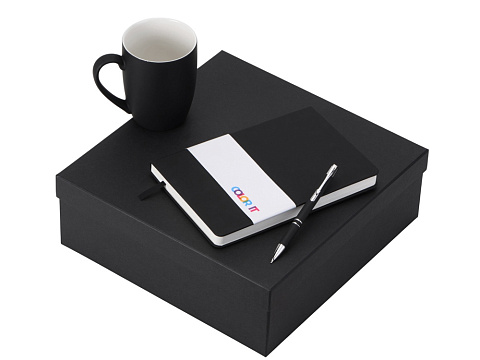 Подарочный набор с блокнотом С3, металлической ручкой и кружкой, черный
