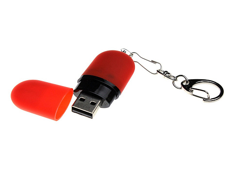 Флешка Goutte Soft-touch на 32 Гб, красный - рис 2.