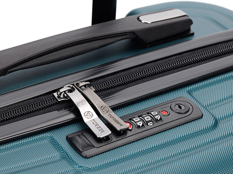 Чемодан TORBER Onego, зелёный, ABS-пластик, 59,5 х 39,5 х 24 см, 46 л - рис 8.