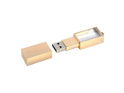 USB-флешка на 512 Mb, золото - рис 2.