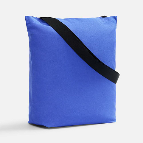 Шопер B5, синий с широкими черными ручками - рис 2.