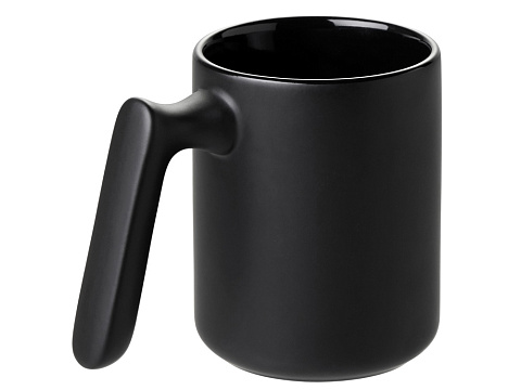 Кружка матовая с прямой ручкой Axio, 360 мл, черный