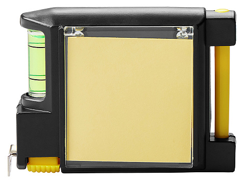 Рулетка на 2 м с уровнем и блоком для записей Nerd - рис 2.