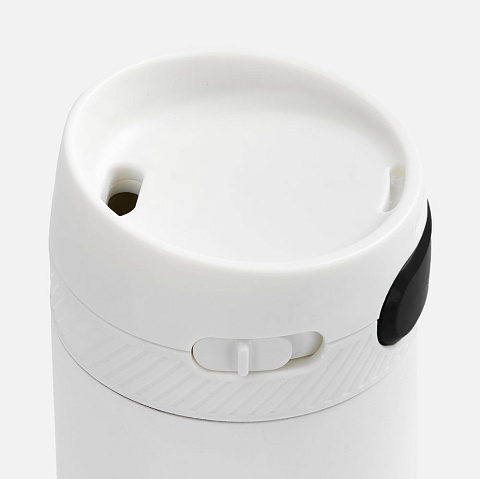 Термостакан X1 с цветной кнопкой, белый с черным - рис 4.