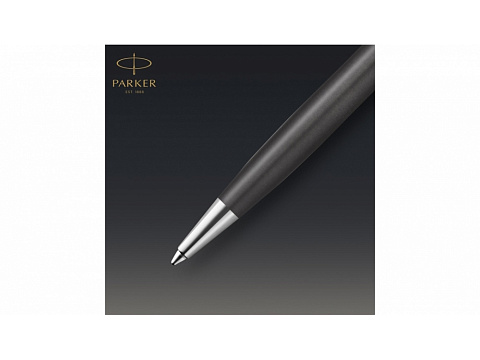 Шариковая ручка Parker Sonnet Premium Metal & Grey Lacquer PGT, стержень: M, цвет чернил: black , в подарочной упаковке - рис 5.