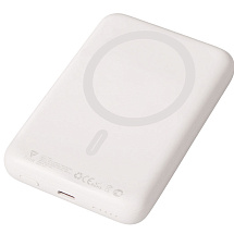 Магнитный внешний беспроводной аккумулятор Polarix, QC/PD, 10000 мАч, слоновая кость