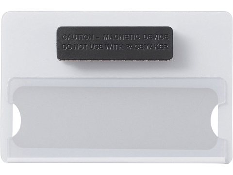 Бейдж с загибушкой(литой) 90х60мм, белый - рис 2.